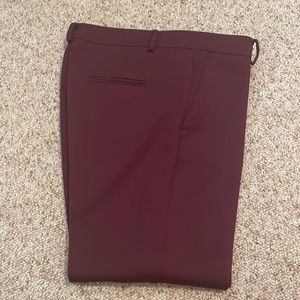 Ann Taylor women’s dress pants size 10. More of a maroon/cranberry color.